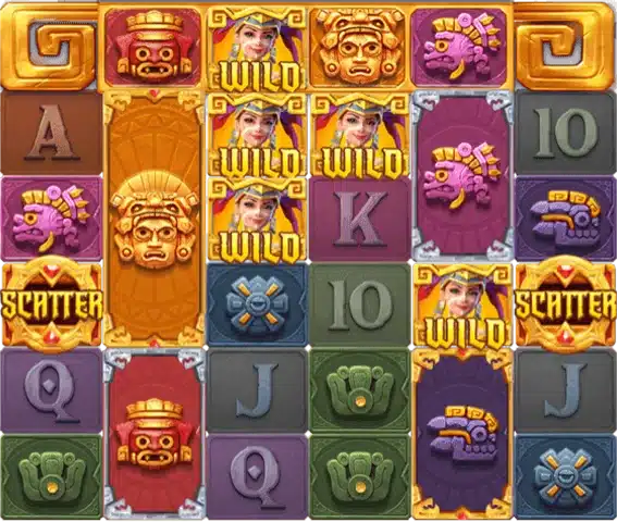 Treasures of Aztec (สาวถ้ำ) เครื่องหมายพิเศษ Wilds on the Way